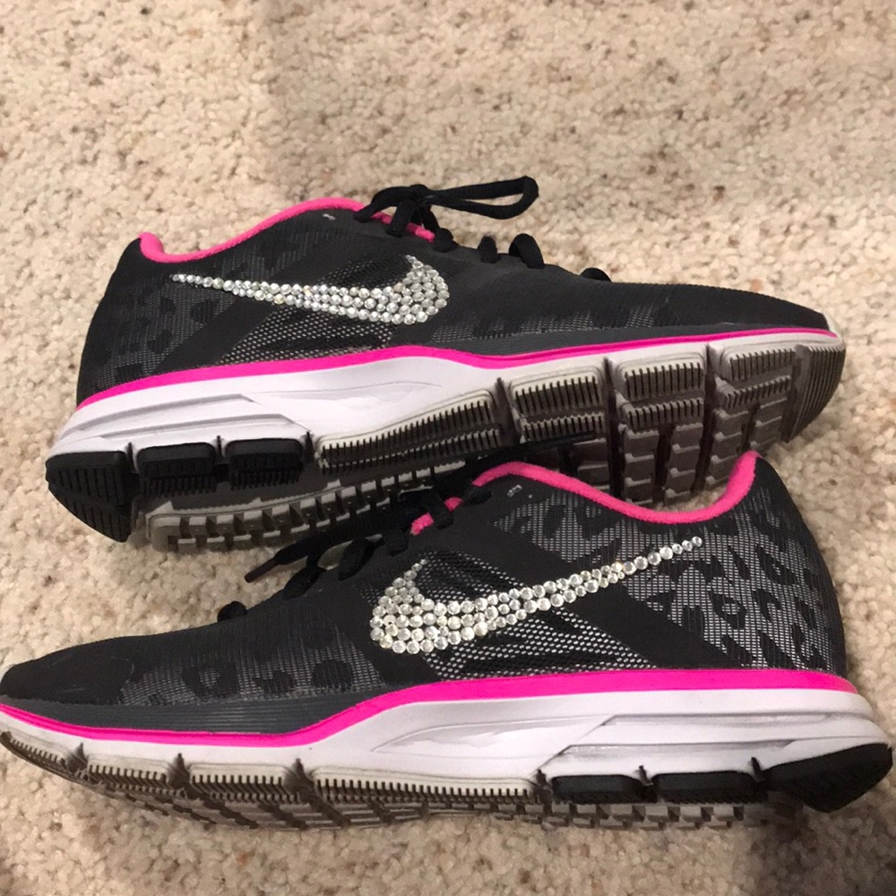 Womens Blinged Nike Pegasus 30 (H20 Repel) Leopard